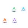 Cuentas cuadradas acrílicas de 6*6 mm con letras individuales, cuentas cuadradas para pulsera, collar, accesorios de joyería DIY con cuentas