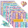 12 Hojas/Paquete de Papel de Nuevo Material Transfronterizo Papel Decorativo Hecho a Mano para Manualidades y Envoltura Papel de Fondo con Escamas de Pez de Sirena