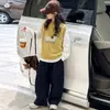 Ropa para Niñas 2026 Otoño Nuevo Estilo: Camiseta Base Infantil Mediana y Grande, Chaleco de Punto con Perro, Jeans, Conjunto de Ropa de Otoño para Niños