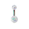 Joias para piercing venda quente com incrustação de diamante bola totalmente cravejada de diamantes fivela de umbigo anel de umbigo multi-colorido haste para piercing moda acessórios de umbigo venda direta da fábrica