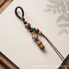 Nova Corda Pendente Estilo Tibetano Chinês Corda Trançada à Mão Acessórios DIY Chaveiro Brinquedo Cultural Corrente para Celular Produto Semi-acabado Pingente de Bolsa