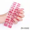 Zhengxiang Rede Vermelha Filme de Esmalte Colorido Gradiente Adesivos de Unha 3D Imitação de Diamante Florescendo Adesivos de Unha Livro Vermelho Pequeno Adesivos de Unha Quentes