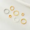 Anillo abierto de doble capa 18k que conserva el color 4/6/8mm cadena para teléfono anillo doble accesorios de joyería DIY anillo de conexión anticaída ecológico