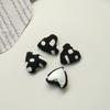 Patrón de estilo japonés punto algodón melocotón corazón amor botón accesorios diy aretes accesorios para el cabello material para funda de teléfono móvil al por mayor
