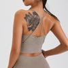Nova Roupa Íntima Esportiva Plissada Sutiã para Yoga Nu Push-up À Prova de Choque Costas Bonitas Secagem Rápida Jaqueta para Corrida Fitness Feminina