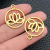 Accesorios de joyería DIY de aleación 20 estilos símbolo de yoga de aleación loto redondo hueco colgantes de collar colgantes para pendientes