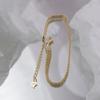 Pulsera Trenzada Ancha de Encaje en Capas Estilo Europeo y Americano Temu Transfronteriza para Mujer, Cadena de Accesorio de Joyería Versátil Único y de Moda