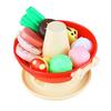 Casa de Juego para Niños Barbacoa Comida Artificial Mariscos Frutas y Verduras Cocina Olla Caliente Juguetes Niños y Niñas Set de Cocina