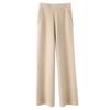 Ordos Otoño e Invierno Pantalones Rectos Holgados de Punto de Lana para Mujer Pantalones de Cachemira de Pierna Ancha con Bolsillo