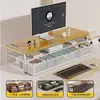Soporte elevador para cajón de escritorio de monitor de computadora estante de almacenamiento de escritorio de oficina soporte organizador de escritorio