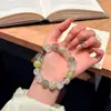 Isla Bosque RamasPulsera Original de Cristal Verde Natural con Jade, Fluorita, Cuarzo Verde Rutilado y Diseño Vintage Estilo Bosque