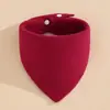 Babero Triangular de Color Sólido de Cuatro Capas Transfronterizo Toalla para Saliva Babero de Alimentación para Bebé Recién Nacido Toalla para Escupir Bebé Venta al por Mayor en Amazon