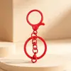 Barniz de Horneado de Colores Dragón Redondo Juego de Cuatro Piezas Llavero con Hebilla de Ocho Caracteres Cierre de Langosta Accesorios para Joyería DIY Hebilla Colgante de Muñeca de Dibujos Animados