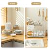 Escurridor de platos Nachuan para cocina, escurridor de platos de doble capa para el hogar, escurridor de platos, estante de almacenamiento con soporte para palillos