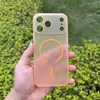Adecuado para iPhone 17 Pro Max, funda de teléfono magnética anti-caídas con sensación de piel, cubierta protectora de carcasa blanda transparente de TPU