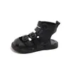 Sandálias Fechadas da Moda Estilo Coreano, Sapatos Antichoque para Crianças Pequenas Meninas, Sapatos Romanos de Cano Alto com Solado Macio Estilo Princesa para Meninos