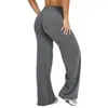 Pantalones de mujer Amazon transfronterizos, populares en Europa y América, de pierna ancha, corte holgado, realzan las caderas, adelgazantes, corte recto, para deportes, uso casual y yoga