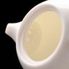 Tetera de porcelana blanca como grasa de cordero de Dehua, tetera individual dorada, tetera creativa de huevo de dragón que brilla en la oscuridad, filtro de agujero de bola