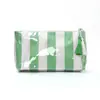 Bolsa de Maquillaje Rayada Transfronteriza, Moderna y Elegante, Bolsa de Almacenamiento para Cosméticos de Gran Capacidad, Bolsa de Maquillaje Portátil de Viaje con Bloques de Color