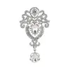 Novo item popular transfronteiriço elegante para homens e mulheres, broche de moda, fivela de vidro para lenço, broche de cristal em formato de Coroa, broche de lapela