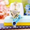 Chaveiro de Raposa da Coleção Coroa Cravejada de Diamantes para Carro, Pingente de Bolsa Feminina, Argola de Chaveiro de Metal, Presente Transfronteiriço, Atacado