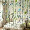 Cortinas decorativas florales azul verdoso para montaje de escenas de fiestas en casa, decoración de bodas y decoración del hogar