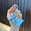 Chaveiro de Câmera Instantânea Cartoon Brilhante com Luz, Chaveiro de Brinquedo de Câmera, Pingente Aliviador de Estresse para Estudantes, Presente de Máquina de Garra