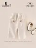 Pantalones de Niña Primavera 2026 Nuevos Elegantes de Moda de Pierna Ancha Casual para Bebé Pantalones Largos Primavera y Otoño Estampado de Corazones para Niños