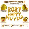 2027 Feliz Año Nuevo Globo de Papel de Aluminio Set de Letras Feliz Año Nuevo Decoración de Año Nuevo Globos
