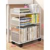 Gabinete de Almacenamiento Móvil, Estantería de Piso, Estante de Almacenamiento, Estante de Almacenamiento Debajo del Escritorio, Carrito Móvil para Almacenamiento de Libros para Niños