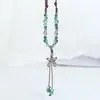 Cadena de suéter de cerámica, accesorio de ropa de estilo étnico vintage, colgante de mariposa, collar de otoño e invierno, gargantilla de nuevo estilo chino, tendencia nacional