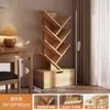 Estantería Pequeña Almacenamiento Forma de Árbol de Pie Gabinete de Dormitorio Estante de Almacenamiento para Sala de Estar Hogar Estantería Estrecha Creativa de Múltiples Niveles