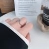 Anillo Mobius de estilo coreano, anillo abierto de plata de ley S925, joya distintiva de Internet, popular, elegante y simple, joyería para mujer.