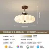 Luz de techo para habitación infantil de viento, dormitorio, niño, niña, estilo crema, panda de dibujos animados, luz colgante pequeña creativa