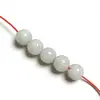 Cuentas de Jade Natural Grado A para Manualidades Pulsera de Hilo Pulseras Trenzadas con Cuerda Cuentas Sueltas Accesorios de Loto