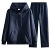 Conjunto de Sudadera Casual de Algodón para Hombre, Estilo Primavera y Otoño, Conjunto Deportivo de Dos Piezas con Capucha de Corte Holgado a la Moda, Conjunto de Ropa para Hombre de Otoño