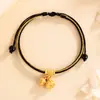 Pulsera de Pareja de Plata Pura 925 Flor de Loto Buena Suerte Nuevo Estilo Chino Tendencia Nacional Joyería de Ágata Roja Flor de Loto Pulsera de Ágata Negra Ins