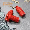 Acessórios de Areia Vermelha, Joias de Areia Solúveis em Água, Acessórios Artesanais DIY de Alto Teor, Pulseiras de Cinábrio Genuíno, Contas Budistas, Contas Soltas