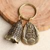 Llavero de Campana de Latón Zodiaco Doble Campana de Dragón Colgante para Llave de Coche Colgante Pequeño Joyería Regalo