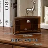 Portatarjetas de estilo japonés de doble capa de PVC con broches de presión desmontables para guardar tarjetas pequeñas, polaroids, identificaciones y monedas