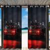 Cortinas Blackout Impressas Arquitetônicas Pretas e Brancas Minimalistas e Estilosas Personalizadas para Varanda, Dropshipping Disponível