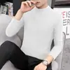 Camiseta térmica masculina de outono e inverno, camiseta de manga comprida, top de outono com gola alta, roupas masculinas de marca moderna, vestuário masculino de alta qualidade