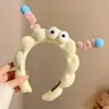 Linda Diadema de Peluche de Pequeño Monstruo para Mujer, Banda para el Cabello para Lavarse la Cara y Atarse el Pelo, Hermosa Diadema para Frente Alta, Pinza para el Pelo Versátil, Accesorio para el Cabello para el Pelo de Niñas