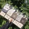 Meias esportivas de algodão para mulheres, trama de mil pés, comprimento até o meio da panturrilha, tricô à máquina integrado, meias de algodão, cor sistema Maillard café com leite de moca, 26 Outono/Inverno