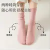 Meias femininas brancas, meias de algodão puro de cano médio para outono e inverno, meias pós-parto sem costura, meias de cano longo, atacado da indústria de meias de Zhuji