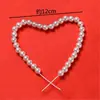 Decoración para Pastel Topper Lazo Perla Blanca Día de San Valentín Cumpleaños Suministros para Hornear Mesa de Postres de Boda