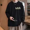 Nueva Camiseta de Manga Larga para Hombre Estilo Hong Kong Otoño Holgada Casual Versátil Top para Hombre Logo Personalizable para Hombre