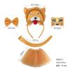 Diadema de animales del bosque de dibujos animados para niños, accesorios para mascaradas de Halloween, diadema de león tridimensional, accesorios