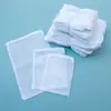Bolsa de Empaque con Filtro de Grano Curvo Encriptado Malla para Material Filtrante de Acuario Filtro Blanco para Estanque de Peces con Bolsillo de Malla con Cremallera Venta al por Mayor