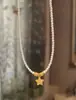 Collar de Perla Little Fresh Star para Mujer Lujo Ligero Exquisito Colgante Versátil Cadena Sencilla de Clavícula Sentido de Gama Alta Lindo